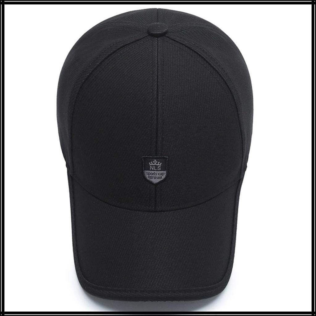 CZA144 [White Fang] Cap, Hat, Simple, Trendy, Spring/Autumn, Stylish, Cool, Men's, Women's, (Black)