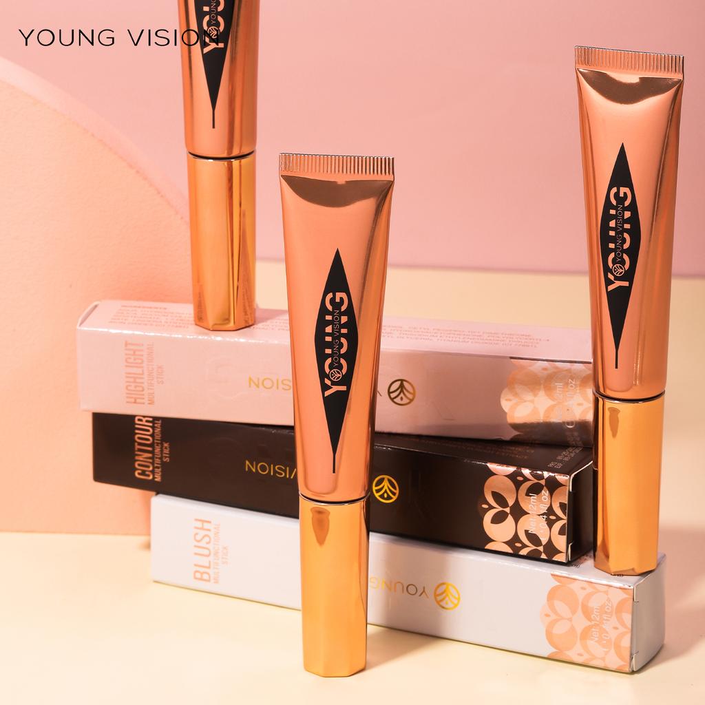 YOUNG VISION Toning Blush Highlight Stick Liquid Blush Hydrates Moisture with Water Resistance