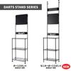 BLITZER Dart Stand Easy Assembly with Steel Rack Method Powder Coating Free Standing Large Stable Adjuster Dart Holder Included Authentic Dart Board
