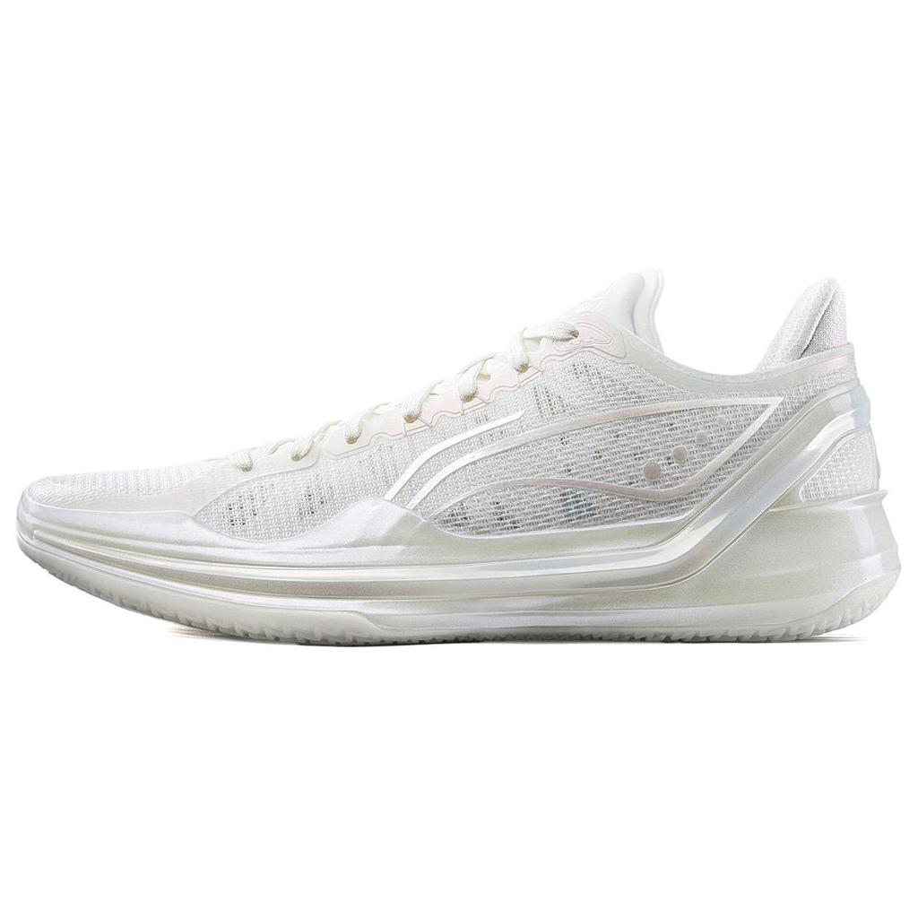 LiNing Blade 4 V2 White Pearl Shock Absorption Non-Slip Lightweight Rebound Low-Top Basketball Shoes Men Sneakers ABAU037-7
