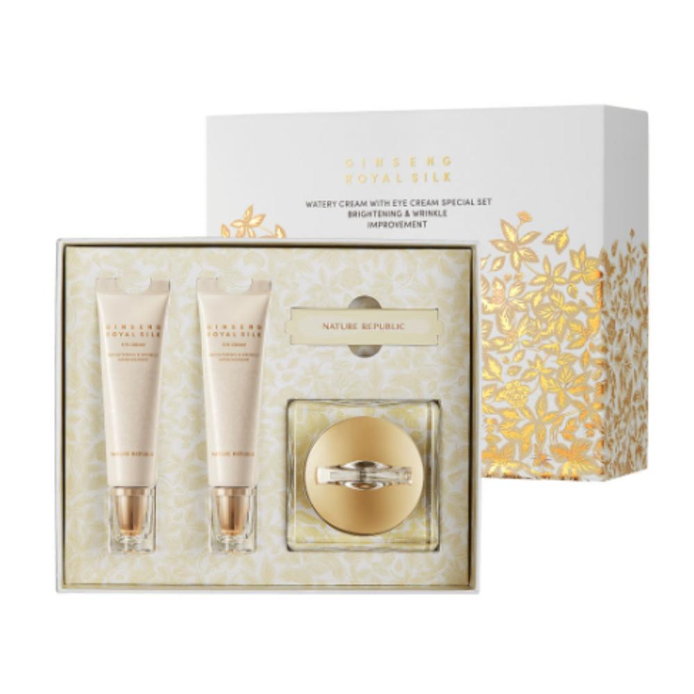 NATURE REPUBLIC Ginseng Royal Silk Watery Cream with Eye Cream Special Gift Set (Cream 60g + Eye Cream 30ml x 2)