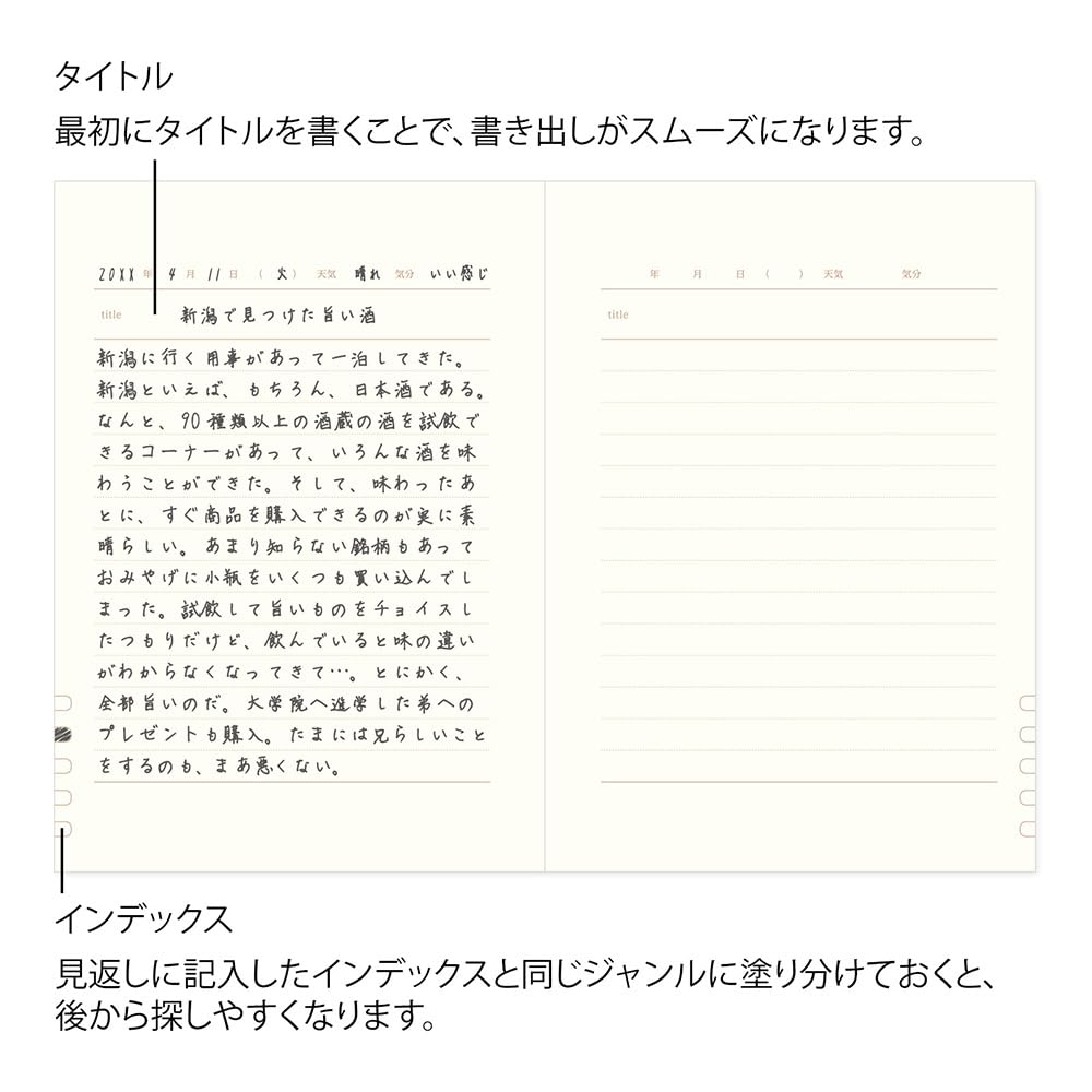 Midori 1 Page Per Western 12844006 Diary, Day, Style,