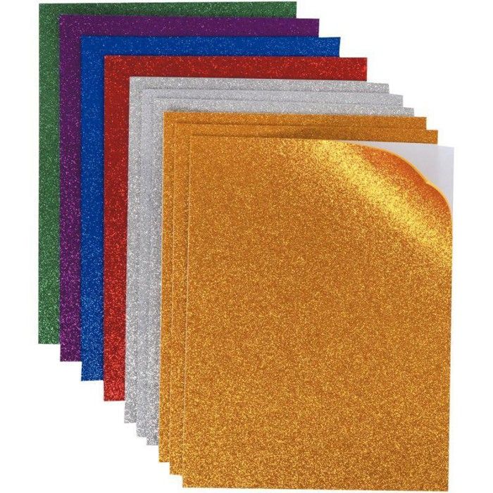 Feuille en mousse de caoutchouc pailletees adhesiv