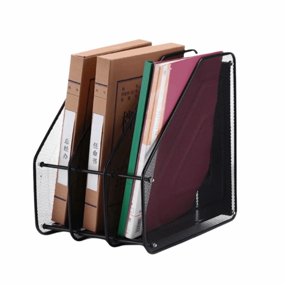 Data Rack 3 Tier File Frame Wire Mesh Standing Desktop File Folder Metal File Rack Restaurant