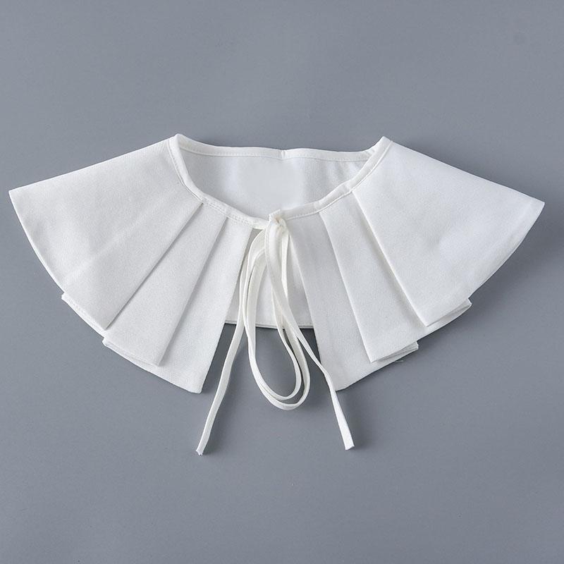 Fashion Scarf Fake Collar Shirt Women Detachable Collar Lace Neckline Women False Collar Tie White Faux Col Clothes Accessories