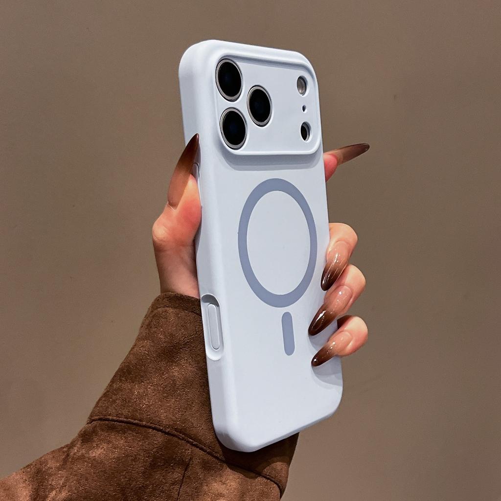 Новый магнитный чехол из жидкого силикона для Apple iPhone 17 Pro Max, Защитный чехол с покрытием full-coverage, ощущением кожи для iPhone 16