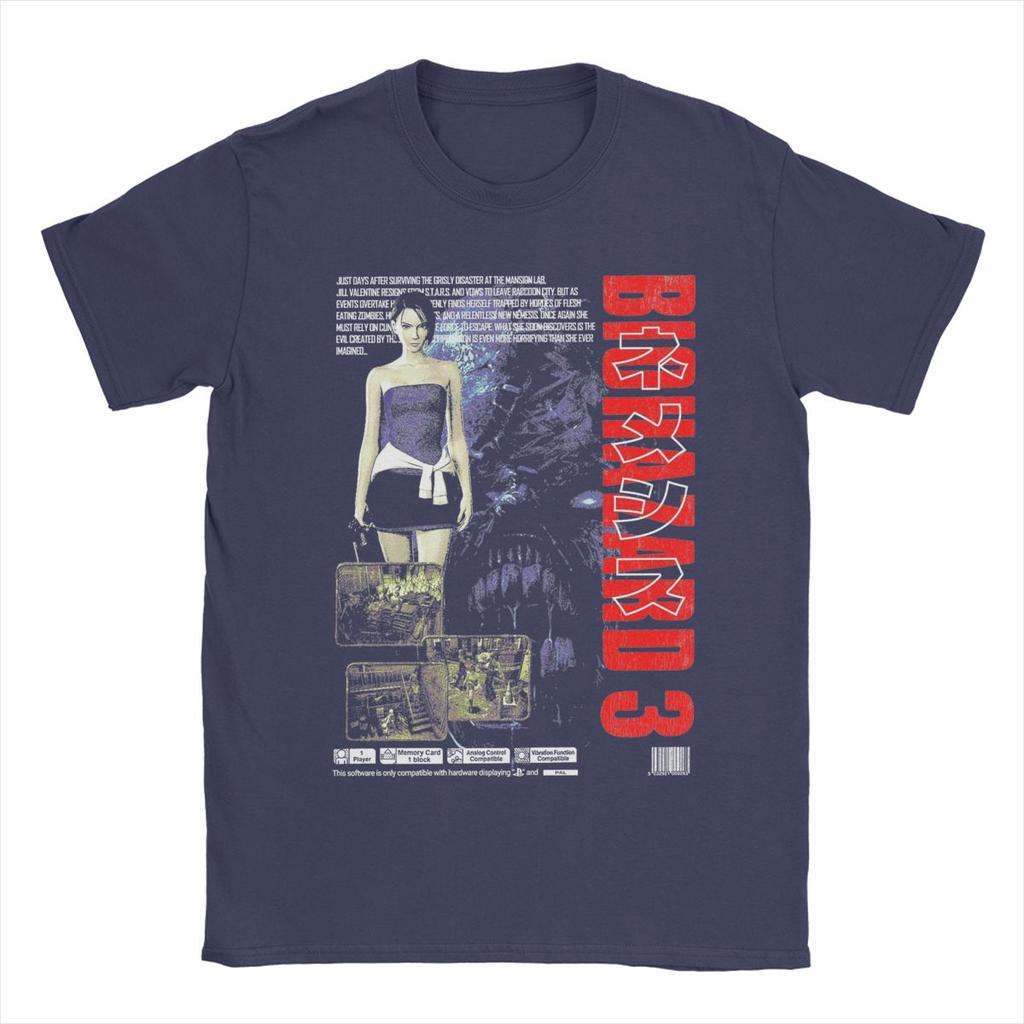 Мужская футболка Resident Evil Biohazard 3 100% хлопок Топы Винтажная с коротким рукавом Футболки с круглым вырезом Классические футболки