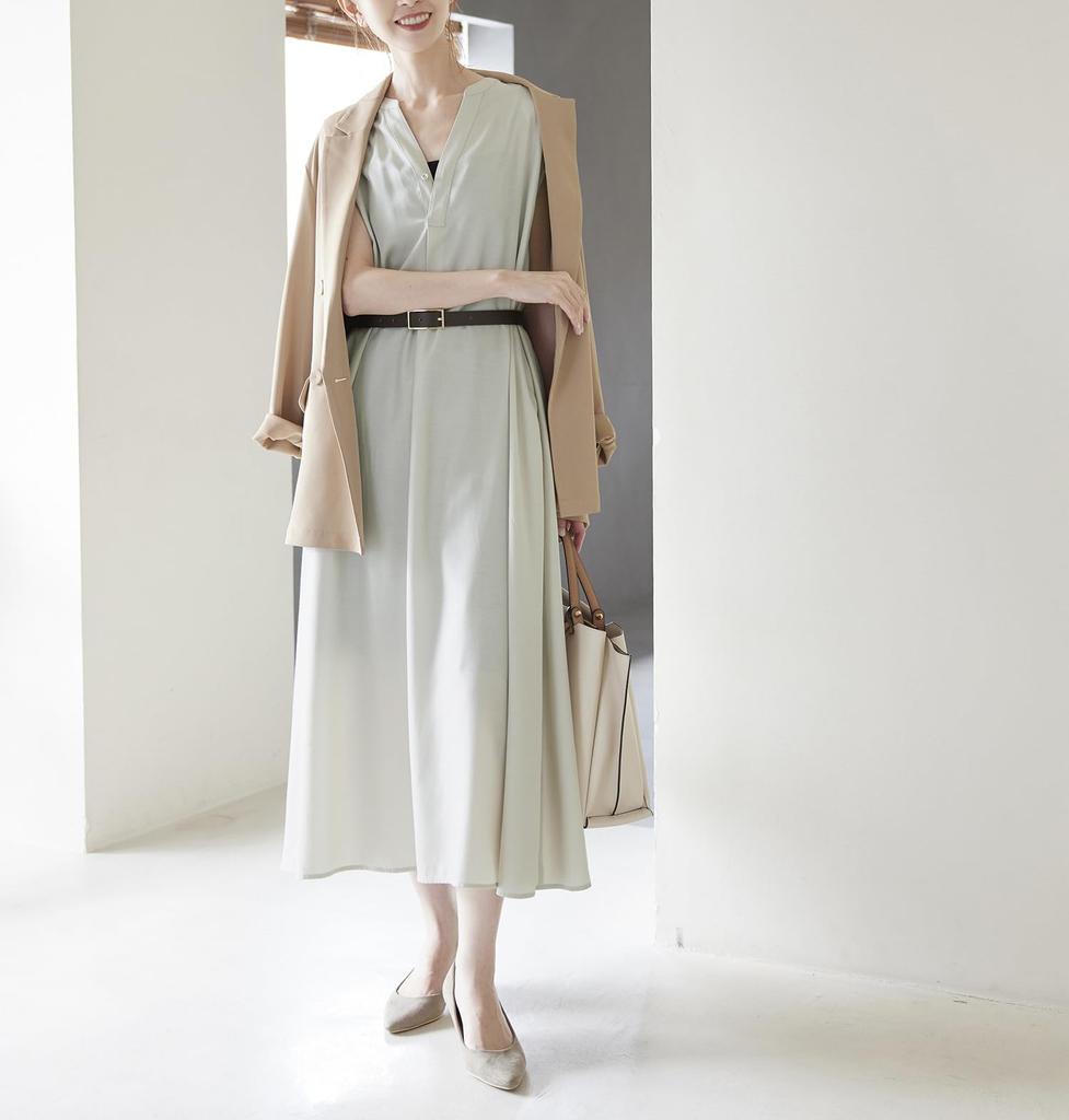 ROPE PICNIC Relaxed Gray Women's Dress, GDE54000, (09)