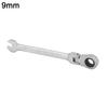 8mm-19mm 180 Degree Reversible Combination Movable Head Ratchet Wrench Socket Spanner