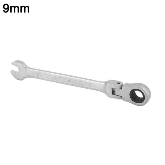 8mm-19mm 180 Degree Reversible Combination Movable Head Ratchet Wrench Socket Spanner