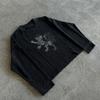 STREETRICH Y2K Винтажная Панк Принтованная Толстовка с Круглым Вырезом с Длинным Рукавом Пуловер Футболка Базовый Слой Дерзкий Ретро Наряд