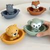 Folding Tower Floating Shower Toy Animal Designs Stacking Boat Toys  Infants Toddlers
