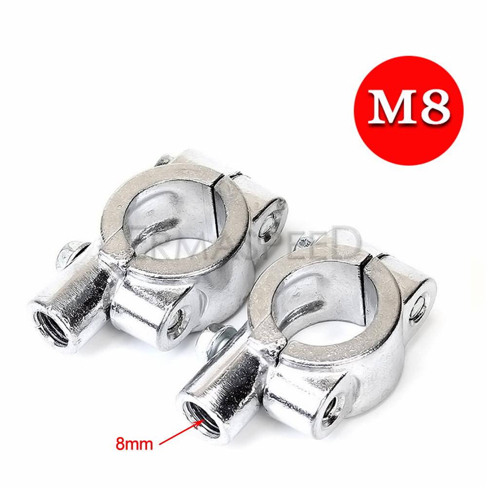 Пара 7/8 "22 мм мотоциклетный руль, зажим для крепления зеркала, алюминиевый 8 мм/10 мм, держатель для зеркала заднего вида, адаптер для скутера