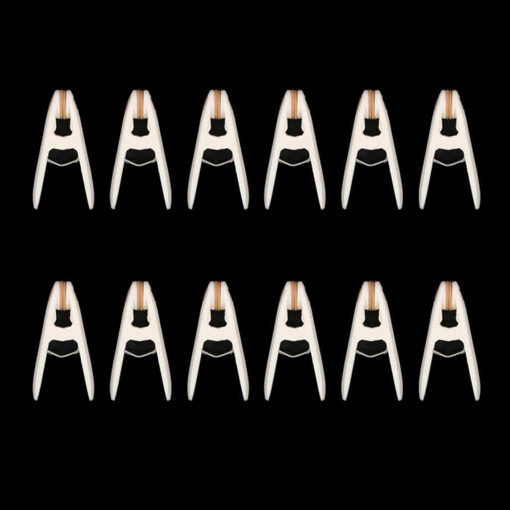 12Pcs PP Clothes Washing Clips Household Clothing Coat Hat Socks Pegs Sealing Pins Traceless Windproof Clips Hang Clamps