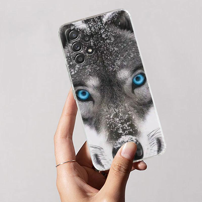 The Wolf Lion Cat Clear Soft Phone Case For Samsung Galaxy A56 A57 A37 A55 A54 A36 A35 A26 A25 A16 A17 A07 A52 A34 A73 A53 Cover