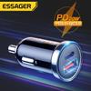 Essager USB Car Charger USB Type C Quick Charge QC 3.0 for IPhone 14 13 12 Pro Max Xiaomi Fast Charging Charger for Phone In Car