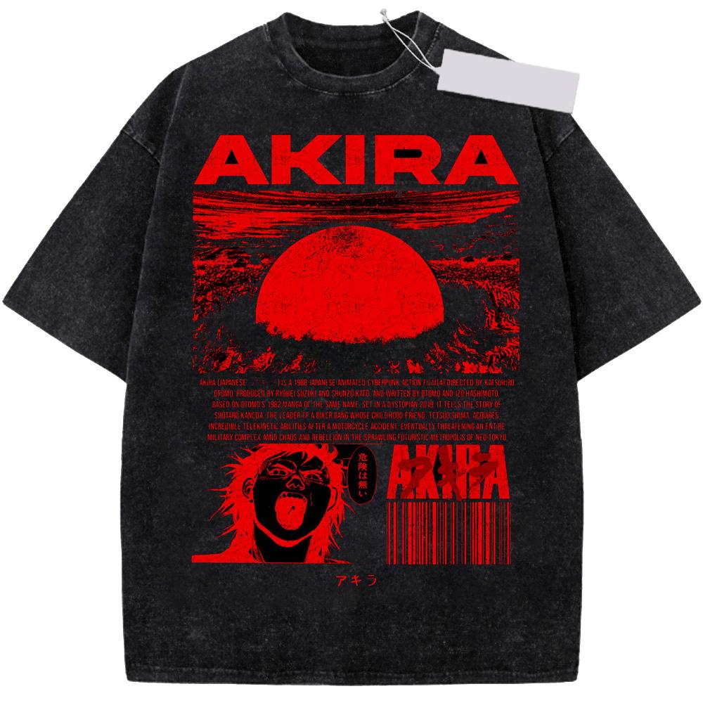 2026 Anime Akira Neo Tokyo Print T-shirt For Men Women Clothing Breathable Short Sleeve Tee Shirts Cotton Loose Soft T-shirt