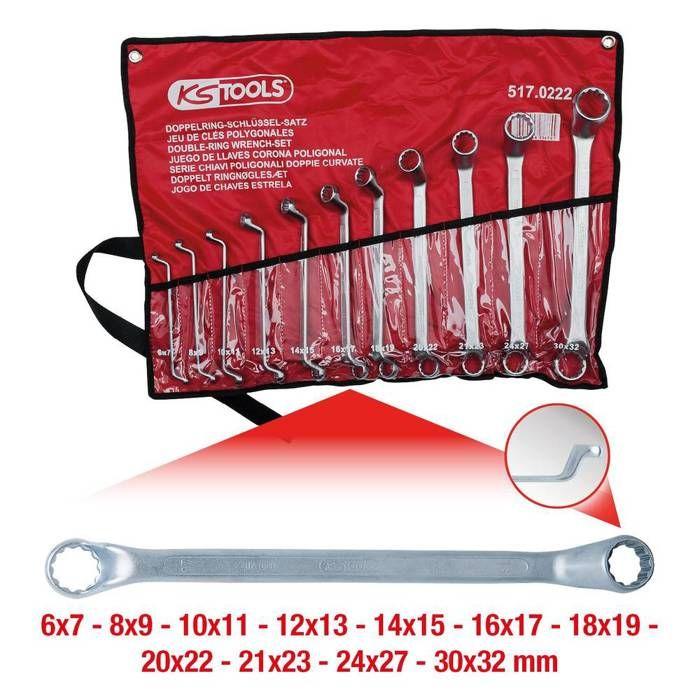 KS Tools 517.0222 Classique Clé, Manivelle, 11-tlg. 6-32mm