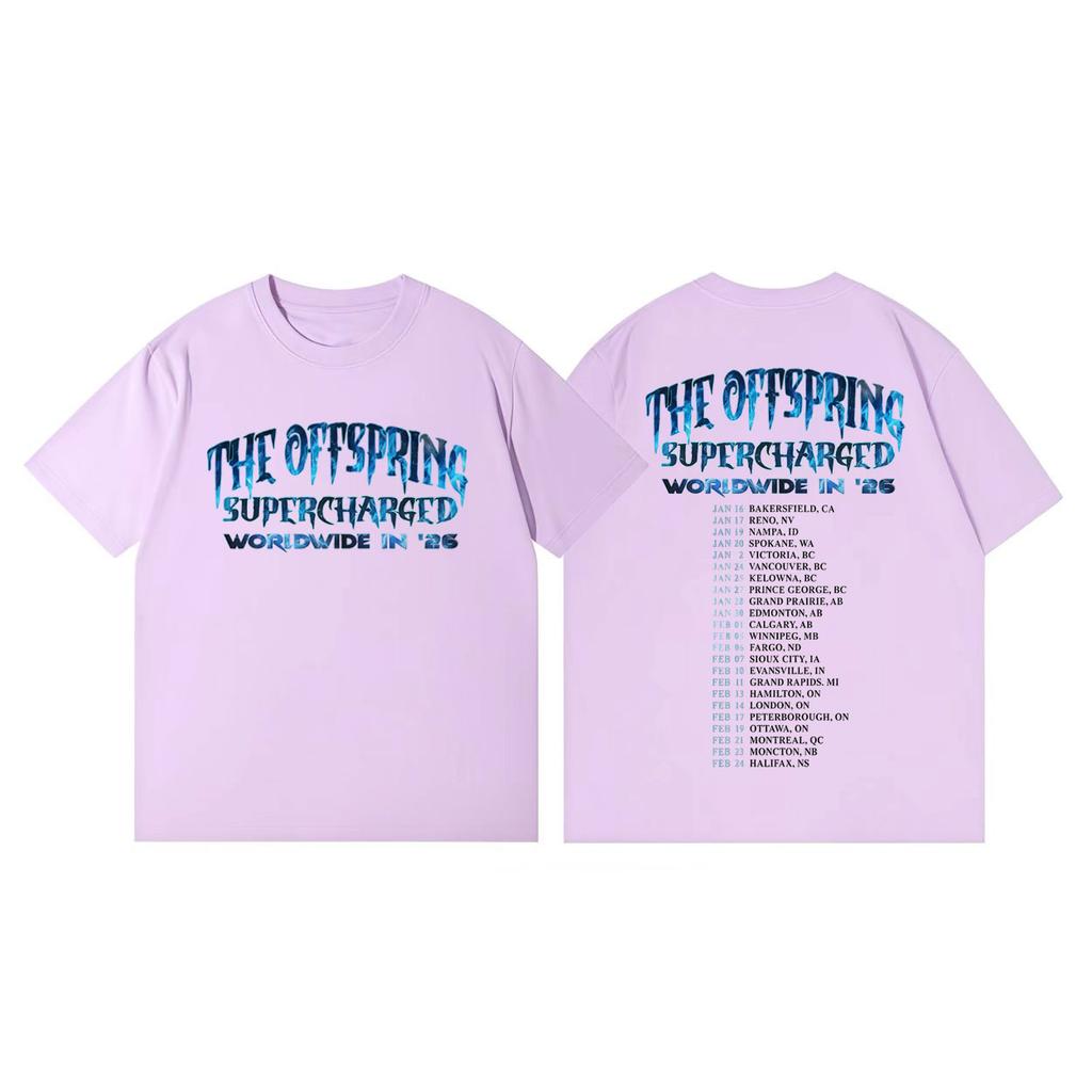 The Offspring Tour 2026 Merch Tshirts Men Women Clothing Punk Rock Short Sleeve Tshirt Summer Fashion Casual Oversized T Shirt