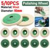 1-10PCS Wool Polishing Wheel Buffing Pad Angle Grinder Wheel Felt Polishing Pad Disc Angle Grinder Accessories for Car Maintain
