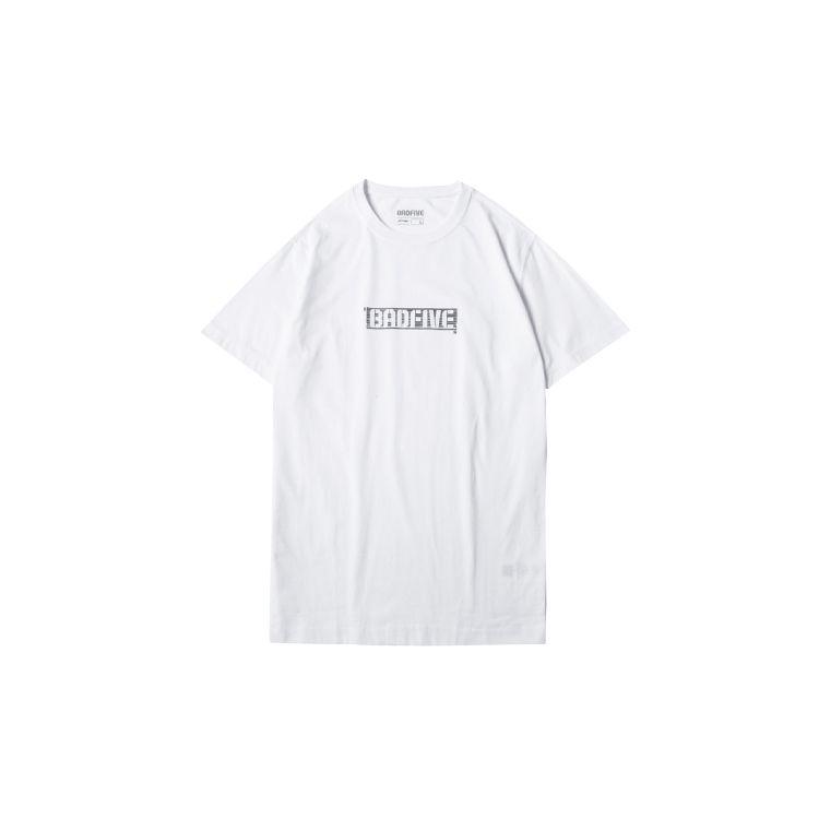 Li-Ning Badfive Basketball Series Front Graphic Print Round Neck Short Sleeve T-Shirt Men Tops Standard-White AHSQ227-6