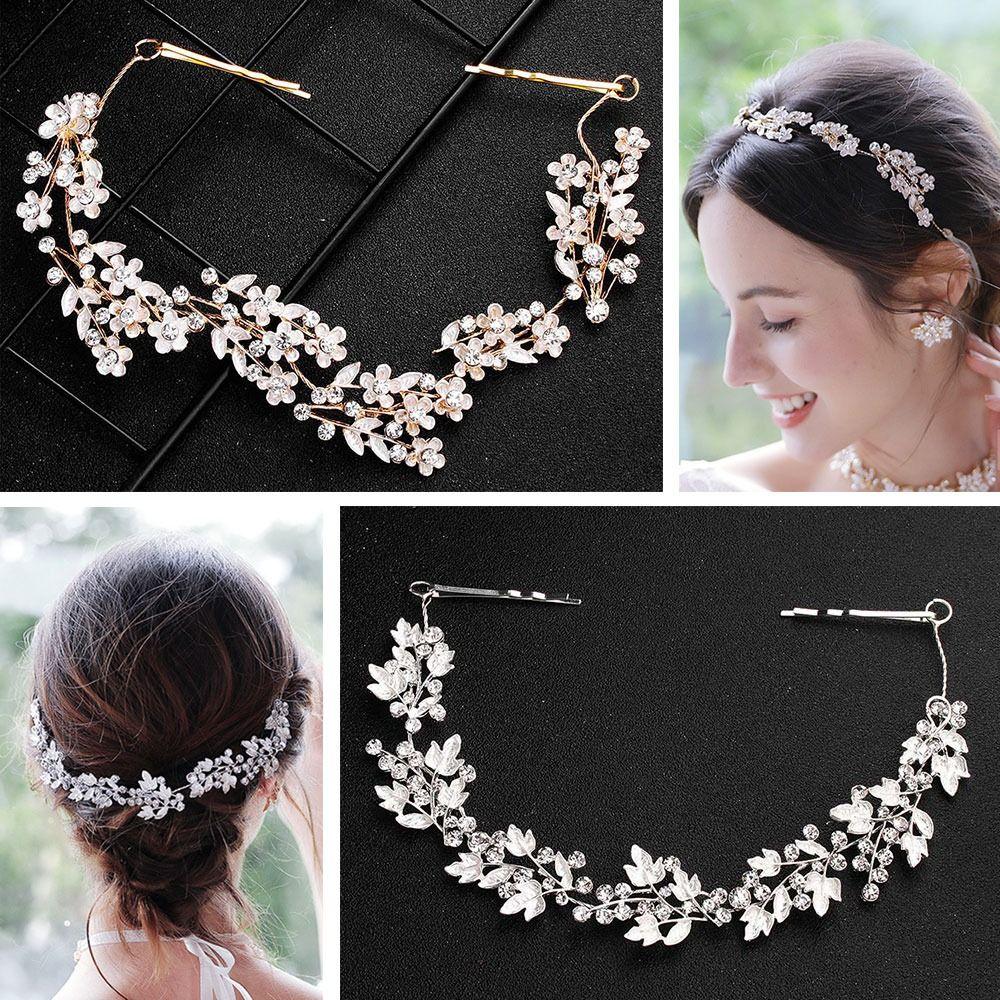 Головной убор Головной убор Свадебный Цветок Повязка для волос Украшение для волос Цветок из стразов Повязка на голову Свадебная повязка на голову