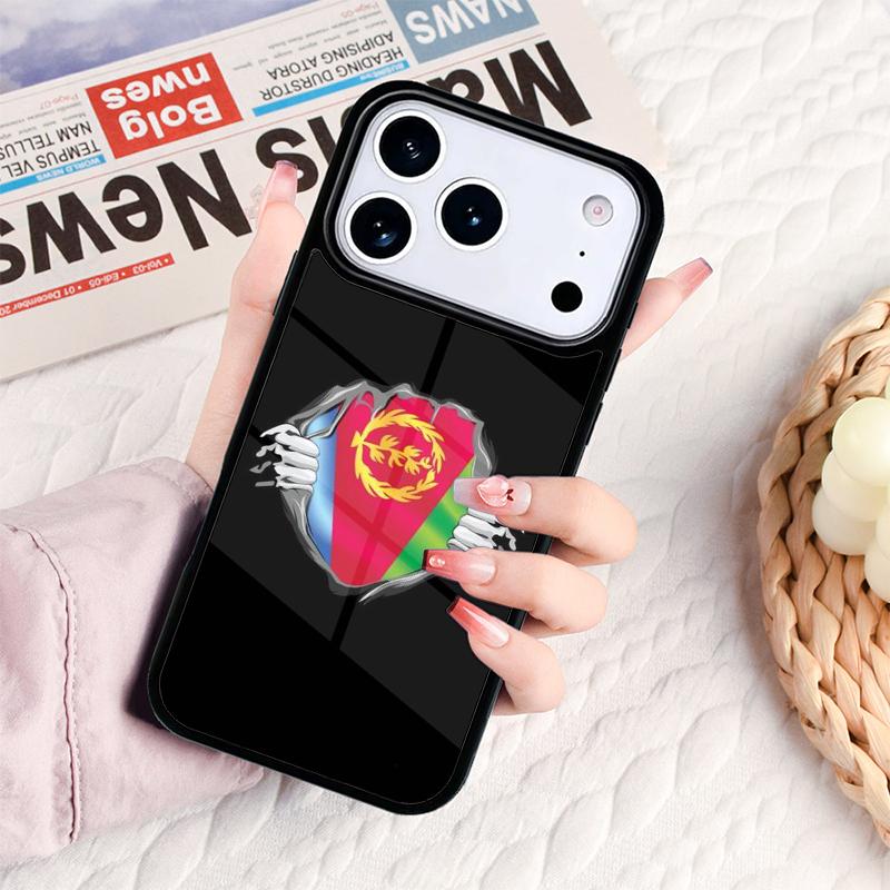 Чехол для телефона с флагом Эритреи для IPhone 17 16e 15 14 13 12 11 Pro Max Air Mini Мягкий защитный чехол