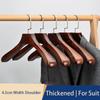 1PCS Retro Thickened Suit Hanger,4.5cm Wide Shoulder Adult Clothes Hanger with Silver/Gold Hook,Traceless Wooden Organizer Racks
