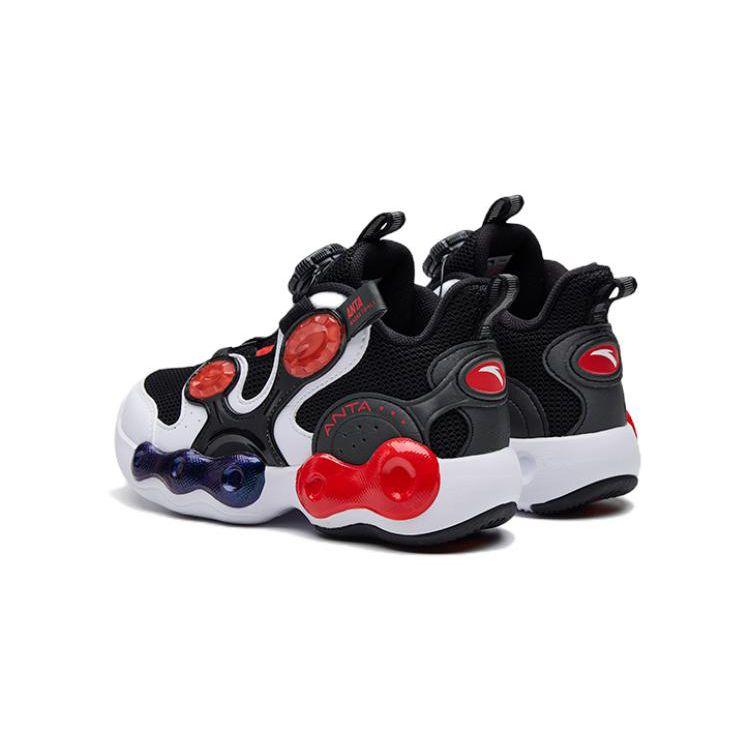 Anta Детские асимметричные 2.0 нескользящие амортизирующие износостойкие низкие баскетбольные кроссовки детские кроссовки черные белые красные 312239953-1