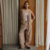 GMXIA Cotton Linen Trousers Summer New Female Temperament Commuter Straight Casual Dragging Trousers Cotton Linen Trousers