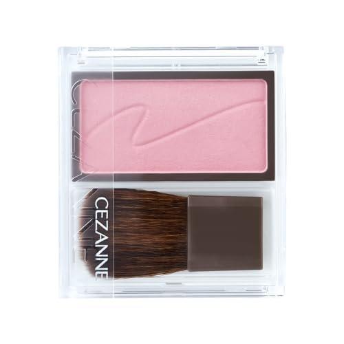 CEZANNE Cheek Blush 06 Flower Coral 2.0g - Moisturizing Powder Blush for Natural Rosy Glow and Eyeshadow