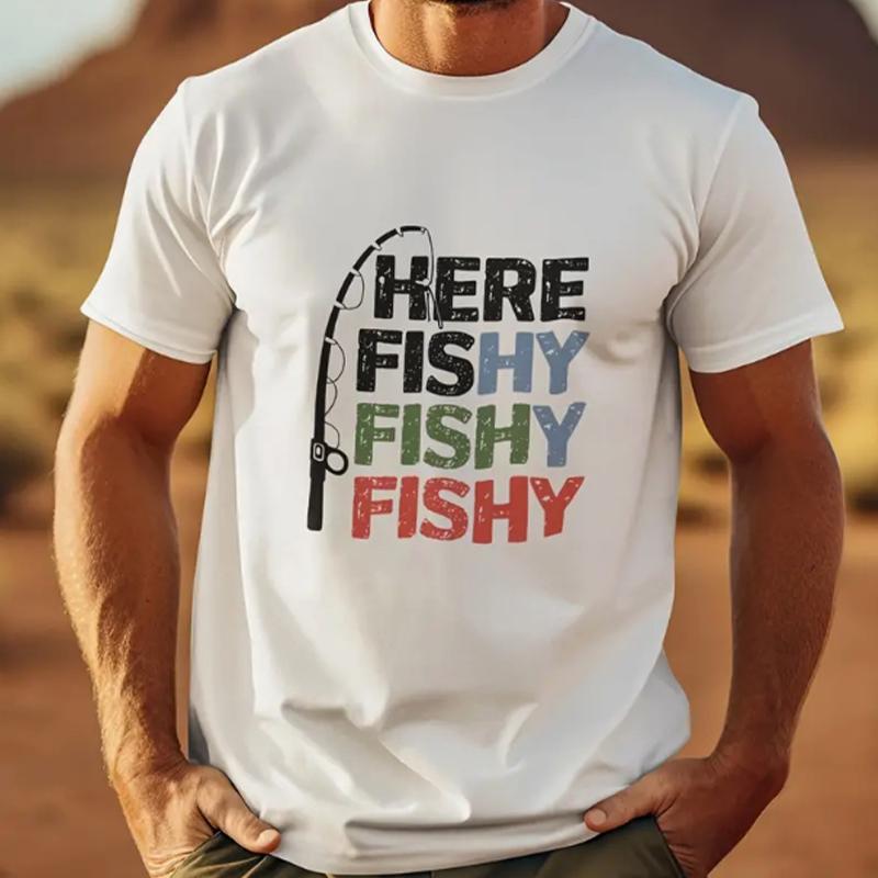 Новая летняя мужская модная футболка с принтом «рыбалка», мужская футболка с принтом «личность»