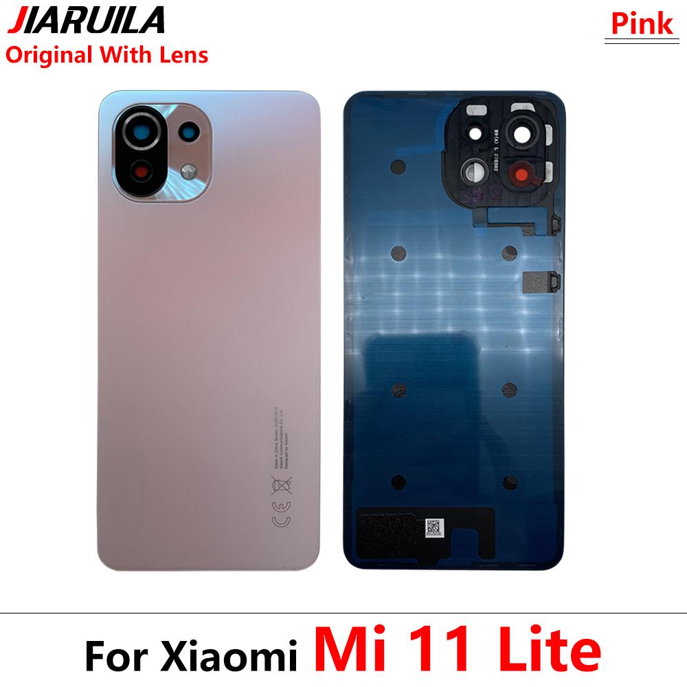 Для Xiaomi Mi 11 Lite Батарея Заднее стекло Задняя дверь Замена корпуса НАКЛЕЙКА