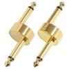 KAUMO Effects Pedal Connecting Plug, Gold Plated, Crank Shape (Pair)