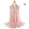 New Plain Women Hijab Wrap Lady Scarf Bubble Chiffon 1PC Popular Headband Muslim Bubble Wrap Shawls Hijab