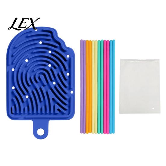 Portable Fidget Toys Silicone Sensory Activity Board, Christmas Tree Rainbow Ice Stick French Fries Calming Board with Strings, Silent Toy for Stress