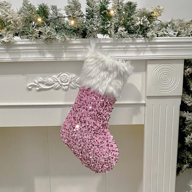 Christmas Tree Pendant Christmas Decoration Supplies Creative Sparkling Plush Christmas Socks