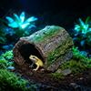 Lizard Habitat Decoration Reptile Hideout Cave, Tree Trunk Gecko Realistic Arched Natural Bark Texture Hide Hideaway for Spiders Tortoises Tank