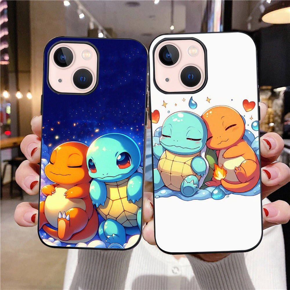 B-70 милый покемон черный чехол для Samsung S24 S23 S22 S21 S20 FE S10 Lite Ultra S7 S8 S9 Plus A05S A11 A12 A13 A15 A22 A24 A25 A32 A52 A71 5G
