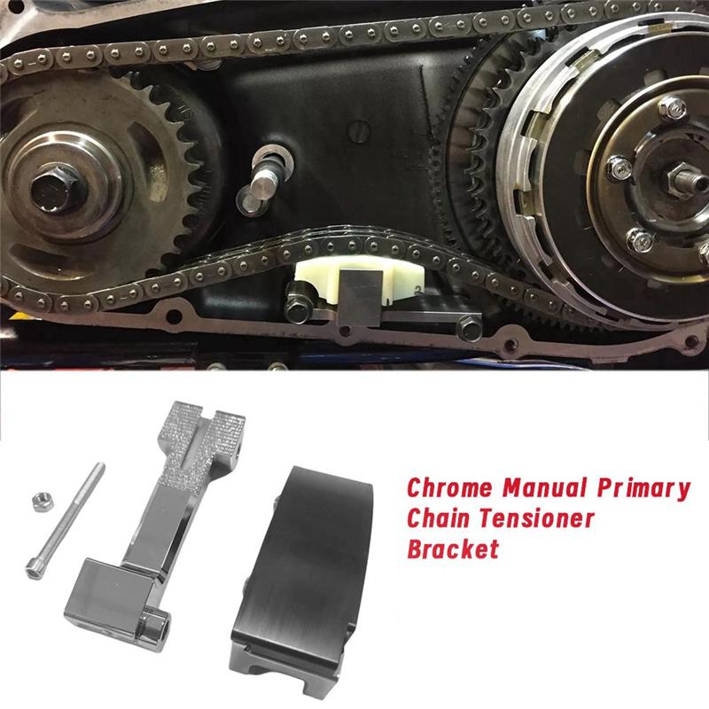 NEW-For  Road King 17- 21 Motorcycle Chrome Manual Primary Chain Tensioner Bracket For Street Glide Special Electra Glide