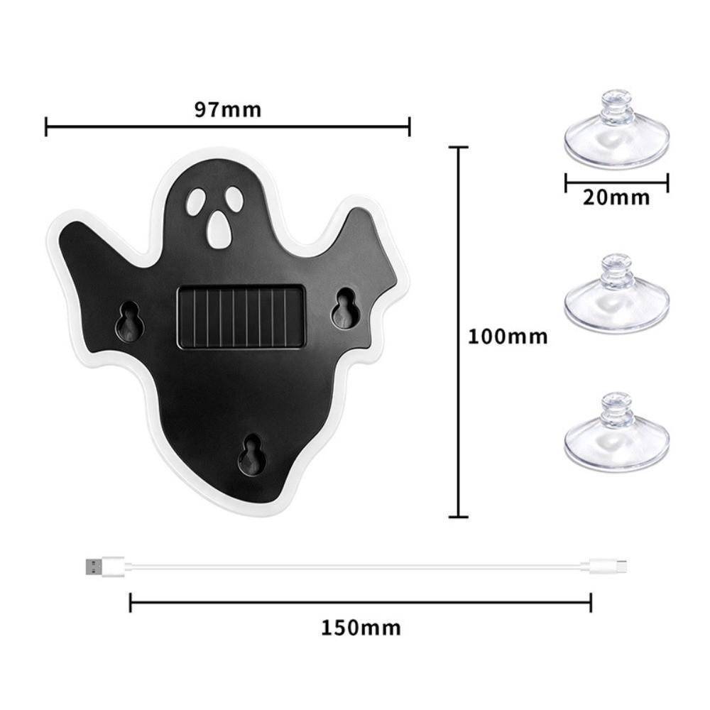 Solar Powered Solar Car Light Ghost Shape LED Car Light New Ghost Car Light Rear Window Use