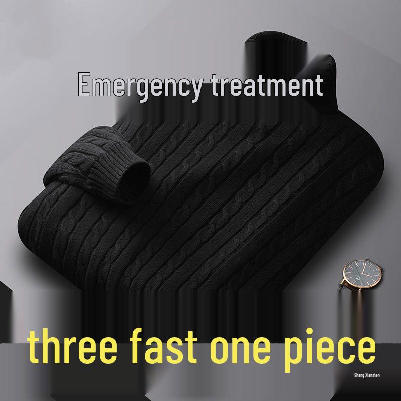 Men's 2023 Thick Velvet Turtleneck Sweater – Warm, High-End, 100% Cotton, Stylish and Comfortable