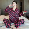 Outside Fashion Vintage Women's Pajamas Harajuku Style Love Print Button Home Wear New Aesthetic Casual Women's Pajamas Set