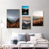 Пейзажная живопись Горы, Плакаты и принты с ранним снегом, Природные пейзажи, Картина на холсте, Украшение стен