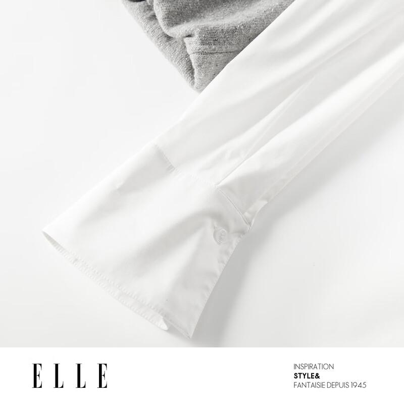 ELLE Свитер-рубашка с имитацией жилета, вязаный