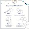 136pcs Macaron Colored White Cloud Balloon Arch Set for Birthdays, Baptisms and General Celebrations Without Electricity