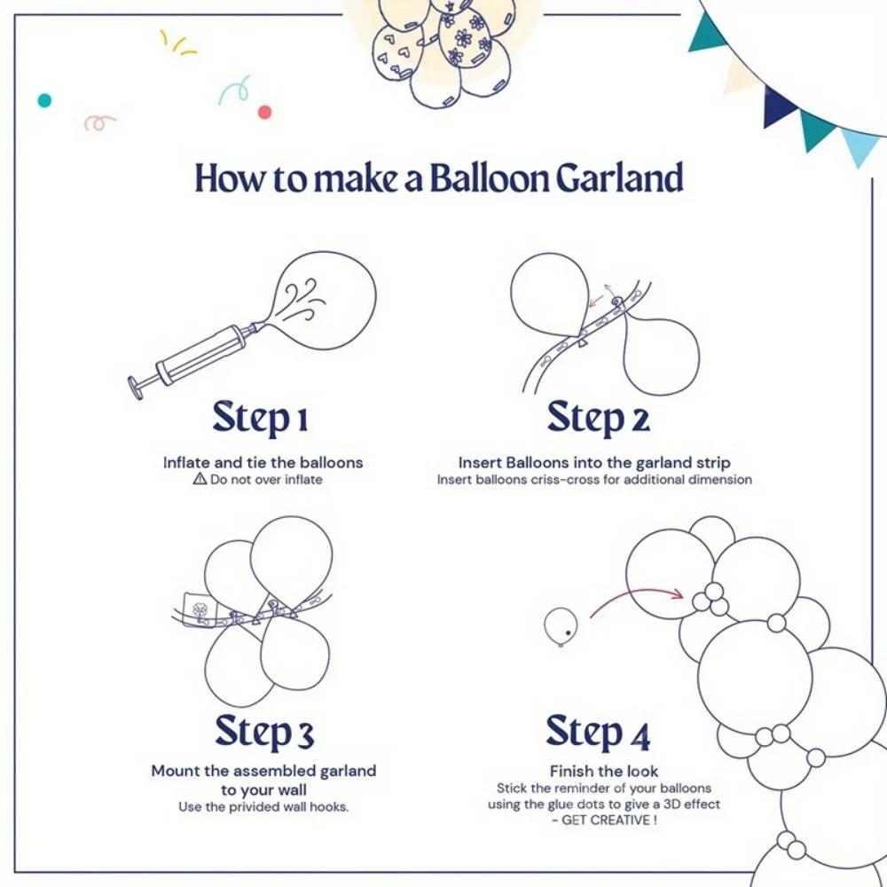 136pcs Macaron Colored White Cloud Balloon Arch Set for Birthdays, Baptisms and General Celebrations Without Electricity