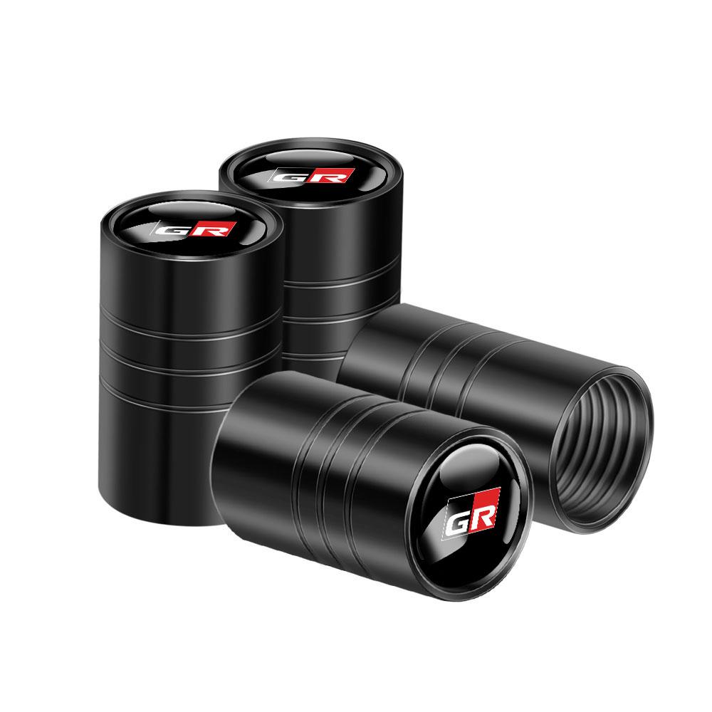 LEKR1 3D Car Tire Valve Stem Caps Car Wheel Tyre Air Valve Dust Caps For Toyota Chr Rav4 Yaris Camry Highlander Auris Prius TRD Land