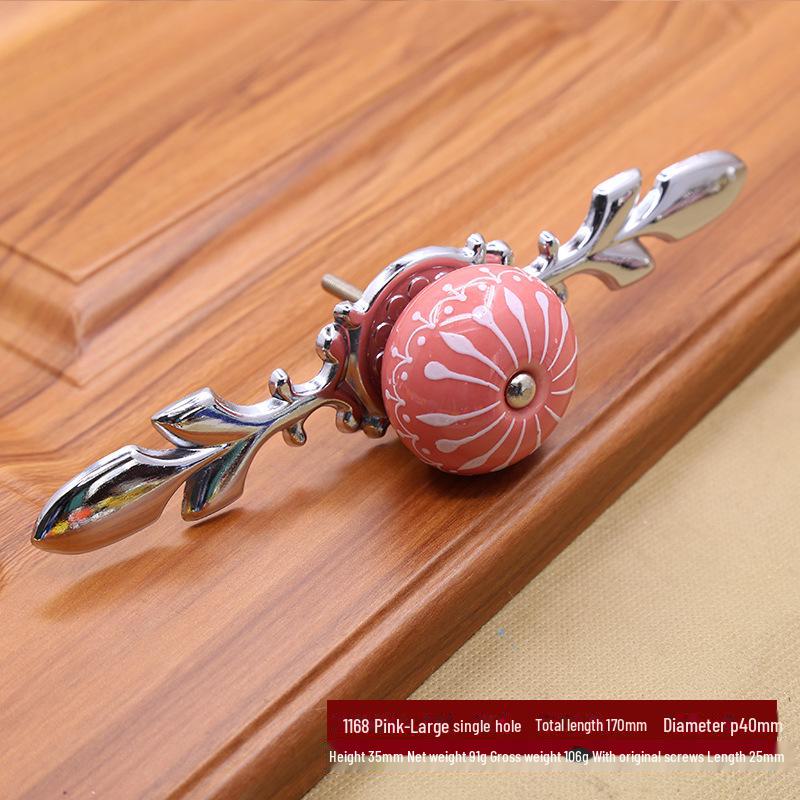 Китайская пасторальная керамическая круглая ручка, расписанная вручную, для тумбочек или ящиков