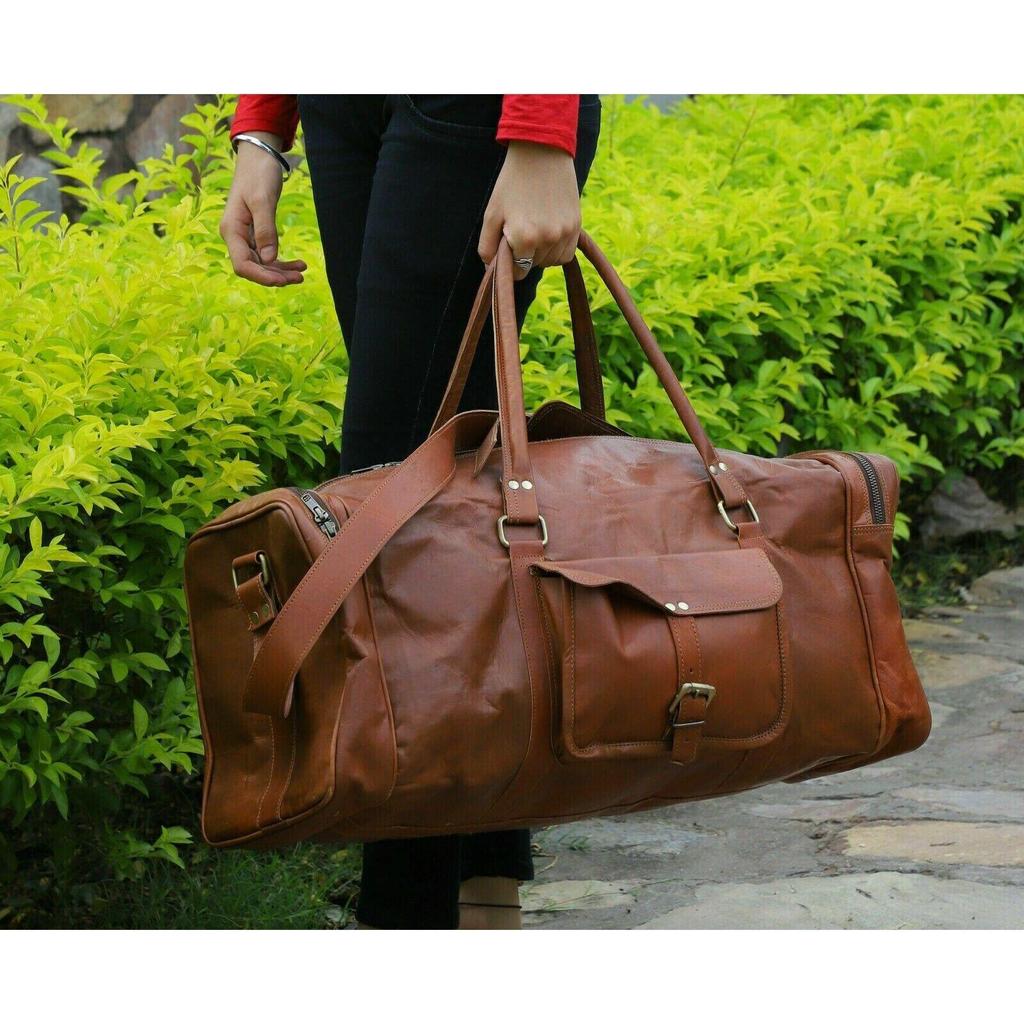 Новая мужская дорожная сумка из натуральной козьей кожи ручной работы, дорожная сумка для выходных, занятий спортом в тренажерном зале